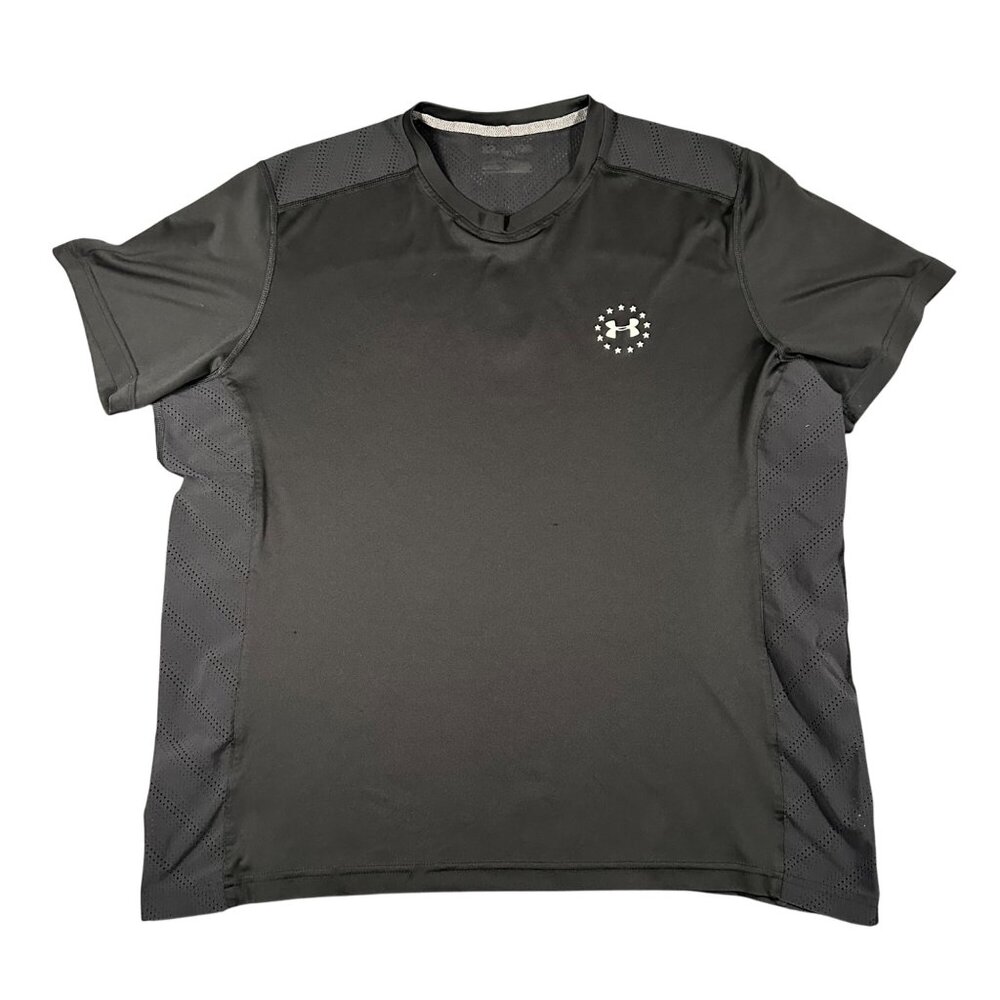 Under Armour Mens Black Wounded Warrior Project Vented Activewear Shirt No Size